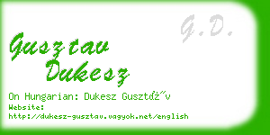 gusztav dukesz business card